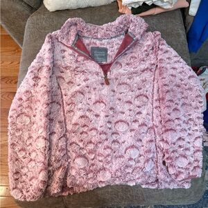 Simply Southern Rose Fleece Quarter-Zip